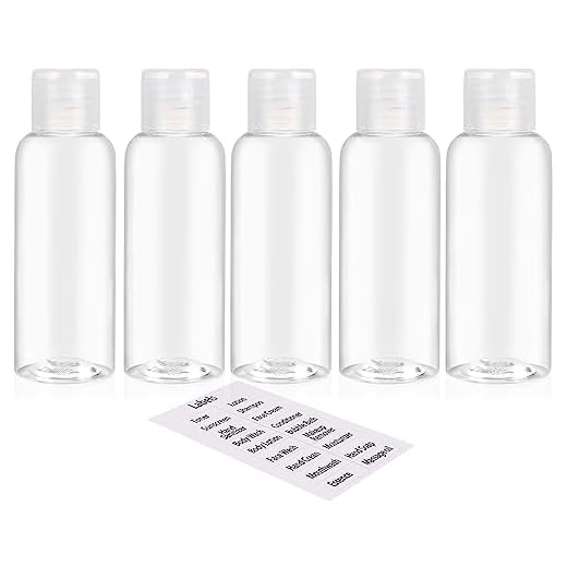 DNSEN 5 Pack 3.4oz Empty Plastic Travel Bottles for Toiletries TSA Approved Leak Proof Squeezable Travel Size Containers Travel Essentials Accessories, clear