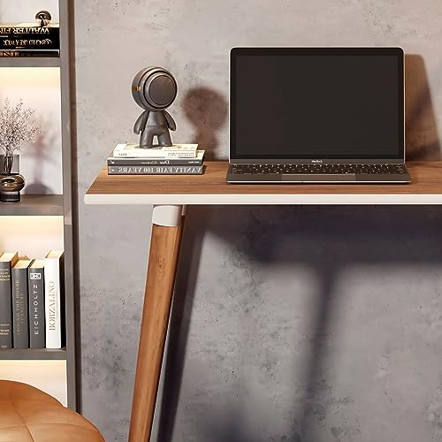 Escrivaninha Mesa Para Estudos Computador Escritório Pé Palito (Off Freijó) - E-NOVA MÓVEIS