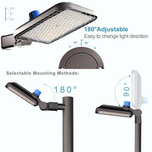 400W(486x1W) LED Parking Lot Lights (100000lm Eqv 1600W HPS) LED Shoebox Light with Smart Photocell IP65 5000K Parking Lot Lights Outdoor Pole Mount for Parking Lot,Yard,Driveway-3Pack 7Yrs Warranty by Lightdot - Image 6