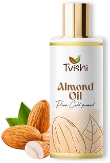 Tvishi Cold-pressed Sweet Almond Oil -100 ml Almond oil for Glowing Skin and Hair I Reduces Fine Lines, Wrinkles Badam Oil