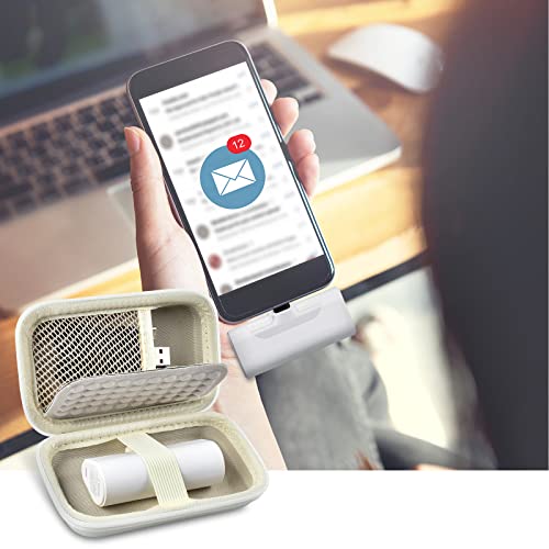 Case Compatible With Iwalk Mini Portable Charger 3350/ 4500/ 4800 Mah Ultra-Compact Power Bank Small Battery Pack. Storage Carrying Travel Holder For Usb Cable And Other Accessories (Box Only)-White #TOP5