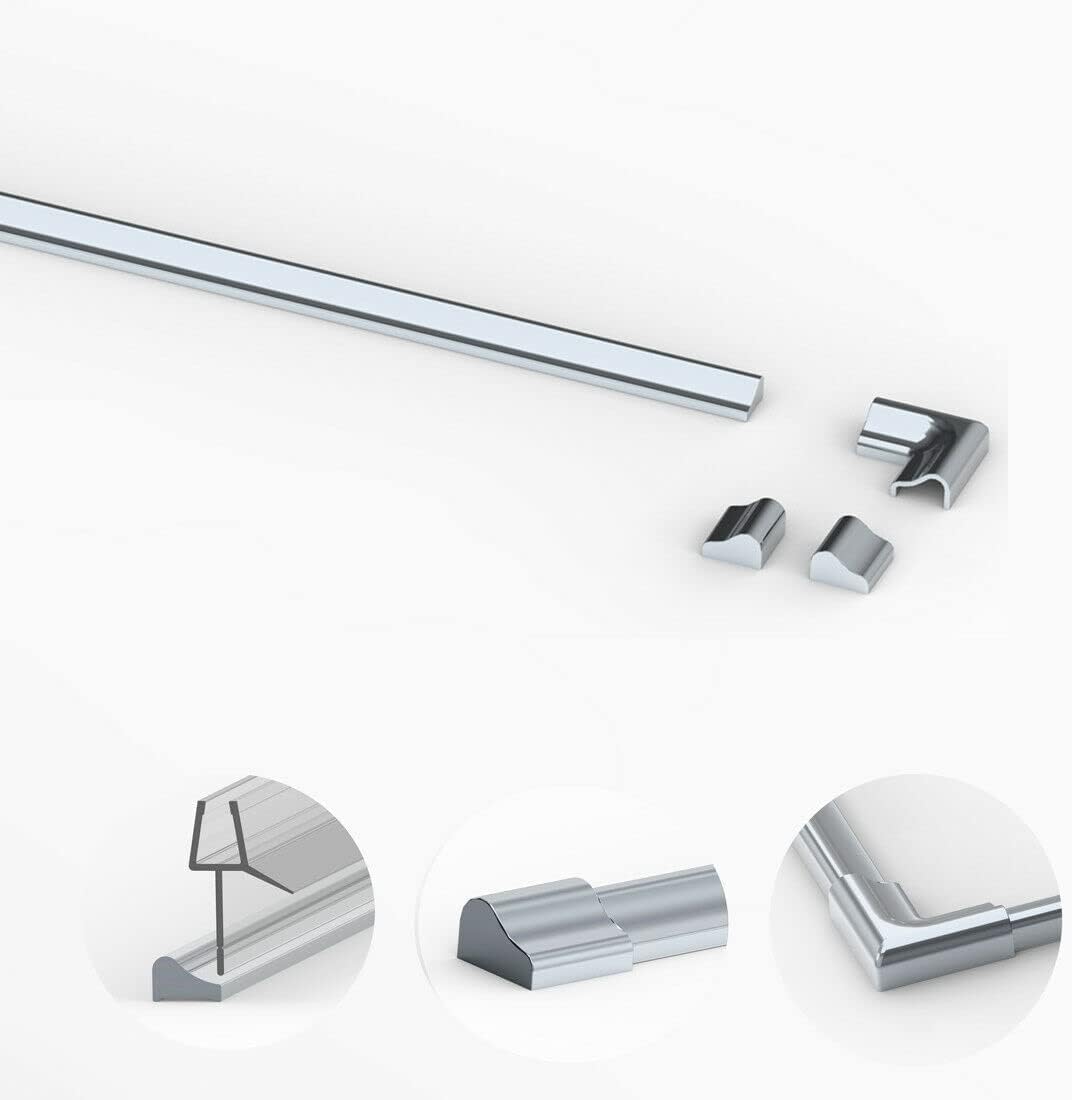 Streifdichtung Mit Schwallschutz – Ersatz Für Duschkabinen, 5-8 Mm Glas, 1000 Mm