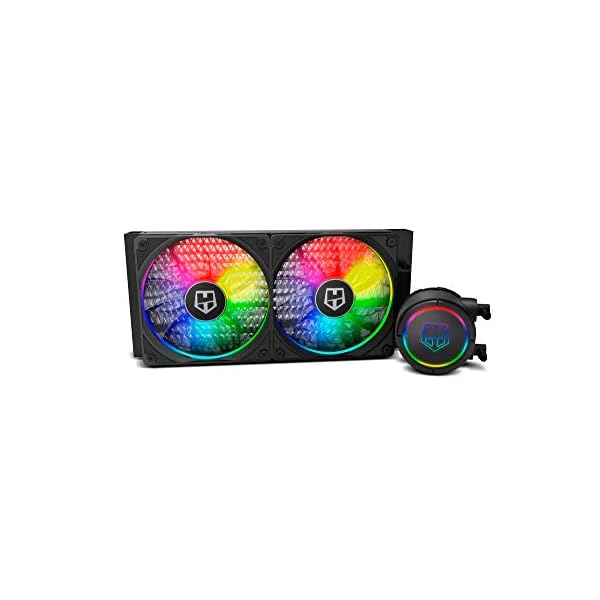 Nox Hummer H-240-NXHUMMERH240ARGB - Refrigeracion liquida ARGB, compatible con Intel&AMD, dos ventiladores 120mm PMW, radiador doble con base aluminio, color negro - Image 4