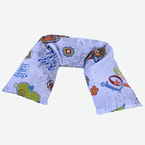 Erboristeria Vita Cuscino Lungo con Semi di Lino Scaldacollo per dolori cervicale - Prodotto in Emilia Romagna (Hippi)