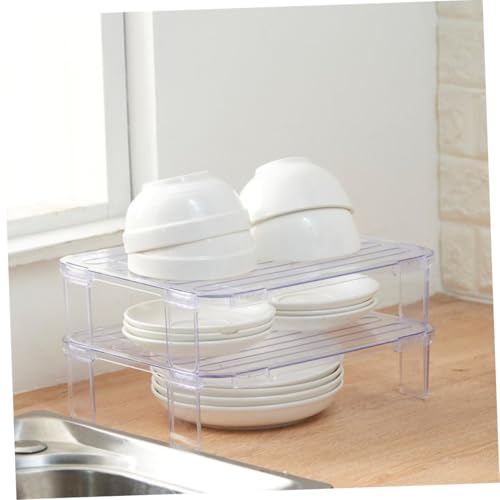 Étagère de rangement transparente en AS ultra-robuste et bac empilable modulable