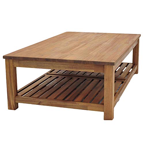New Pacific Direct Tiburon Coffee Table ,Solid Acacia Wood,Amber Brown #TOP2