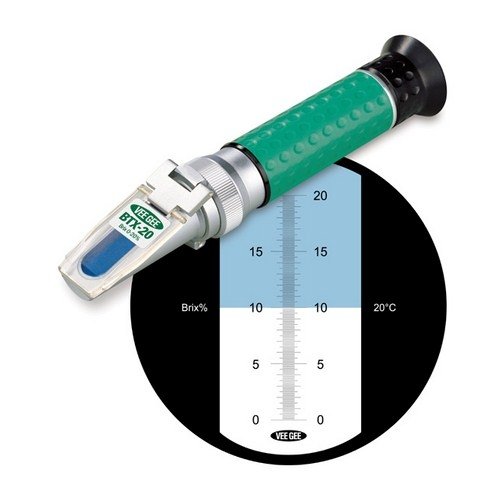 Vee Gee 43012, BTX-20 Refractometer 0-20% Brix, ATC, Pack of 3 pcs