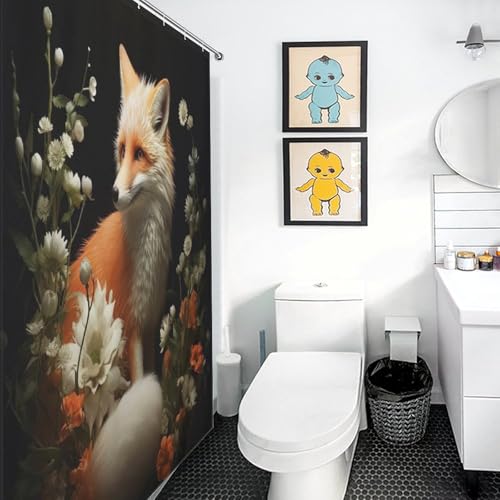 Rideau de douche en polyester de qualité supérieure avec œillets et 12 crochets