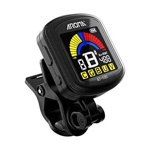 Guitar Tuner, Clip on Instrument Tuner, Rechargeable Bass Tuner, Anti-scratch Shockproof Chromatic Electronic