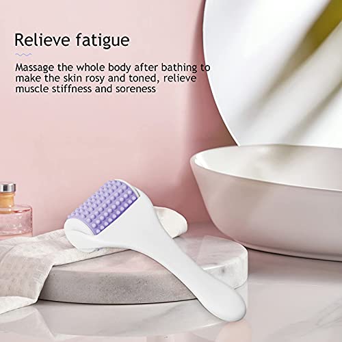 Fascia Muscle Roller, Itme Silicone Manual Cellulite Massager Beat Portable Roller For Muscles Relief, Neck, Arm, Leg, Back, Body Deep Tissue Massage Stick Tools (Purple/White), Lilac/White #TOP7