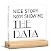 Funny Office Gift for Data Analyst Financial Planner Accounting Accountant Business analyst, Funny Desk Decor, Decorative Acrylic Sign With Wooden Stand for Office Desk Table Shelf (4 x 4 Inches)