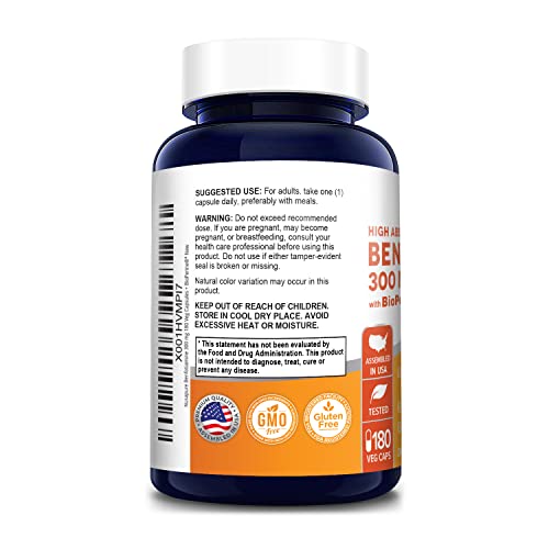 Nusapure Benfotiamine 300Mg 180 Veggie Caps (Non-Gmo,Vegan & Gluten-Free) #TOP2