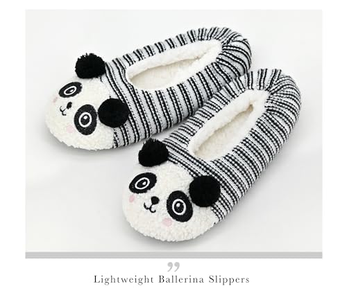 Image of DICUIRD Womens Animal Slipper Socks Non Slip Gripper House Slippers