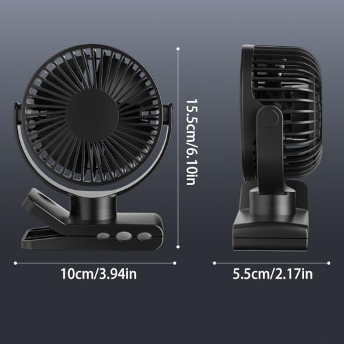 Ventilador de clip con pantalla LCD que refresca espacios de 15㎡ sin ocupar sitio 3
