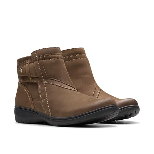 Clarks Clarks Collection Women's Carleigh Style Ankle Boot, Mushroom Nubuck, 6.5 Medium US