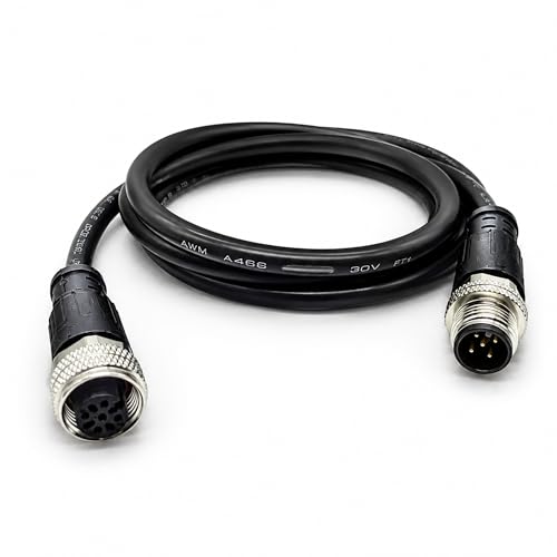 Câble M12 5 broches mâle femelle code A 24 AWG pour PLC