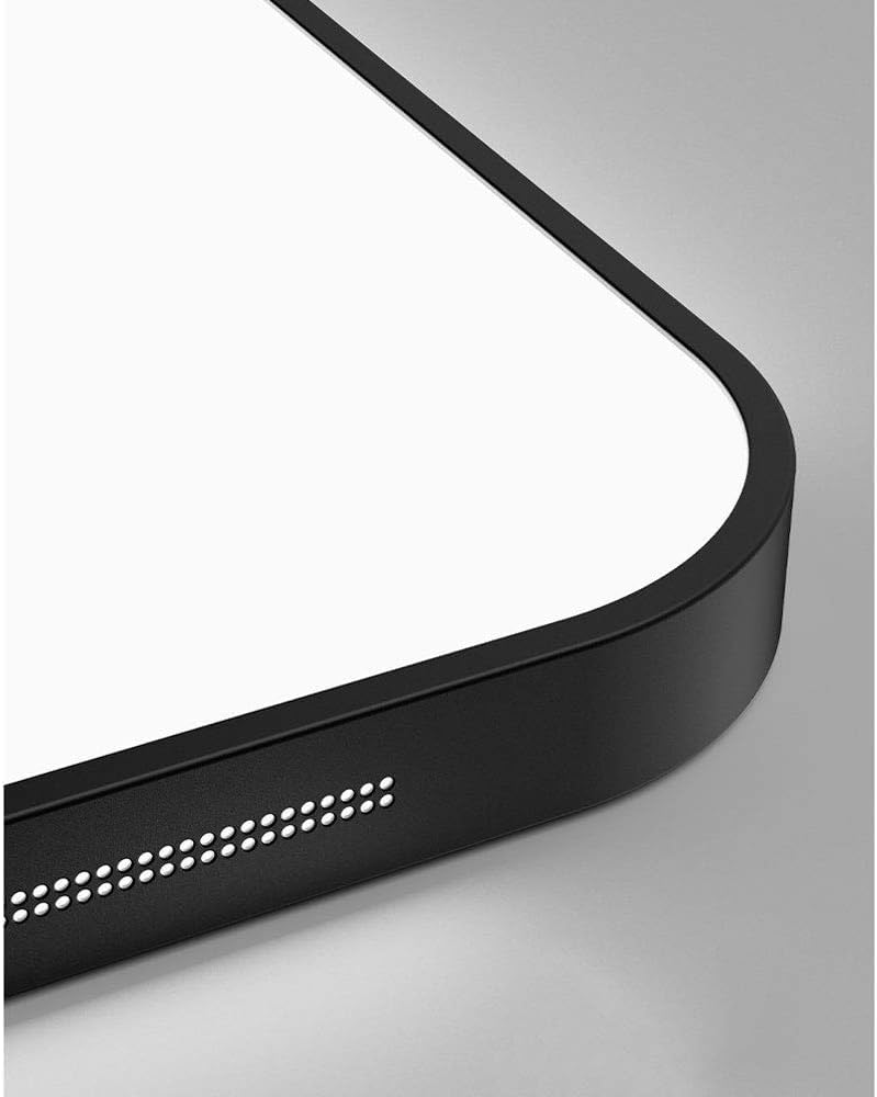Lampadario Moderno a LED, plafoniera Rettangolare Nera a Incasso, 3 Temperature di Colore dimmerabili, ghiera Laterale da 23,6 Pollici, Adatto per Soggiorno, Camera da Letto, cucin