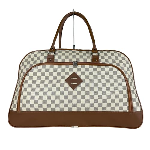 Mala Viagem Bolsa Feminina Bordo Grande Couro Feminina Alça Transversal Removivel Branca Resistente