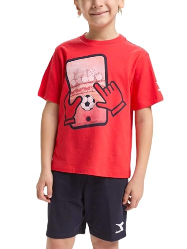 Completo Diadora rosso resistente e leggero 2pz per sportivi di 6 anni - 2