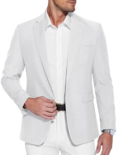 COOFANDY Herren Sakko Sportlich Blazer Business Freizeit Anzugjacken | Jackett für Hochzeit Ein Knopf Anzug