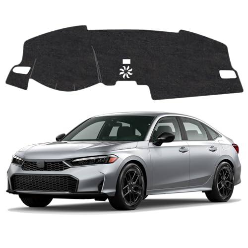 Image of Dash Cover Mat Compatible with Honda Civic 2022-2026 Non-Slip Dashboard Cover Mat Sunshade UV Rays Protector Interior Accessories