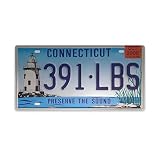 Retro Connecticut License Plate Car Decor License Plates,Room Decoration,License Plate Souvenir,Retro Rusty Metal License Plate Souvenir Front -07