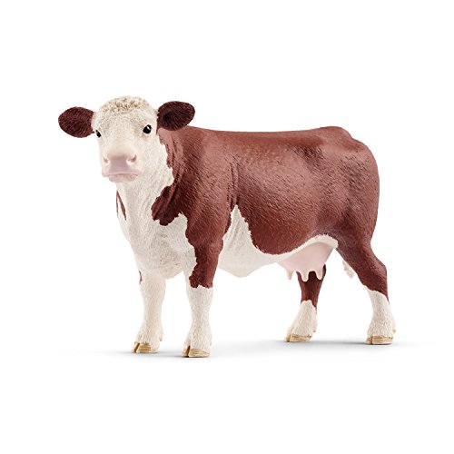 Schleich Vache Hereford figurine animale éducative pour l'éveil des enfants