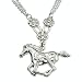 Flower Horse Silver Pendant My Little Pony Necklace Awesome Birthday Gift Jewelry for Girls Women Teen