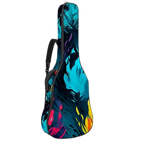 Étui souple pour guitare acoustique de 109 cm avec poches et sangle Oxford noir