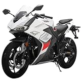 X-PRO Adventure 250 Electronic Fuel Injection Street Motorcycle with 6-Speed Manual Transmission, Electric Start! 17' Wheels! Assembled In Crate! (White)