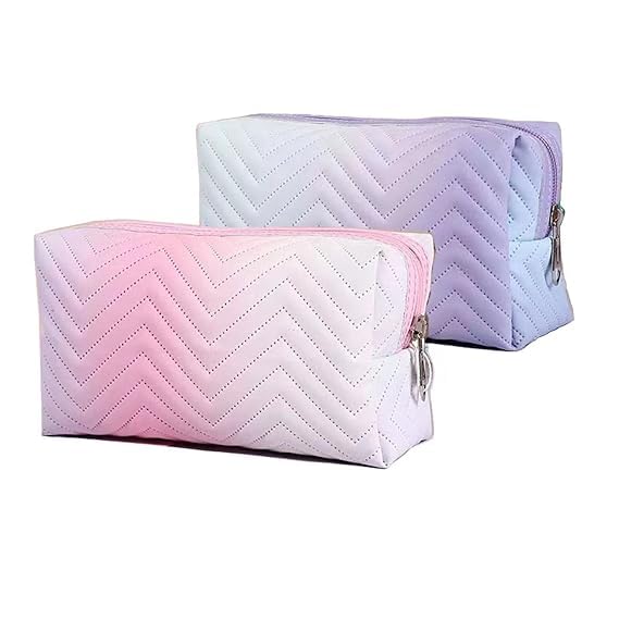 Multi Color Handheld Soft Light Weight Women Cosmetic Pouch/Make Up Bag/Travel Cosmetic Bag for Organize Storage(Assorted Color, Nylon)-image-49