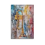 JIDUHON Musikposter mit schillernden Farben, Ölgemälde, 