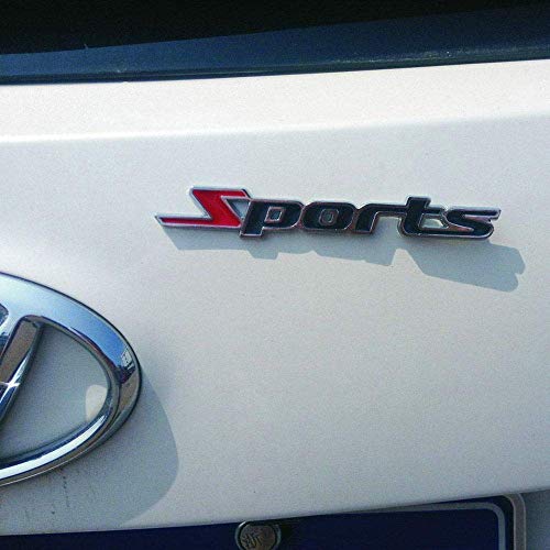 Go-Upp 2Pcs 3D Sports Chrome Metal Car Sticker Emblem Badge Decals Stickers For Ford Jeep Dodge Mercedes Bmw Mustang Volvo Chevrolet Nissan Audi Vw Ford Honda Toyota Jaguar Decoration Accessories #TOP2