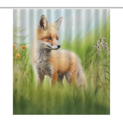 Rideau de douche renard en tissu imperméable de qualité supérieure