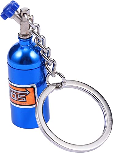 Pure Print Cut NOS - Botella de nitrógeno con llavero desenroscable Nitro Turbo Tuning para fans de gas nitroso, pastillas, caja regalo para el día del padre, azul - imagen 4