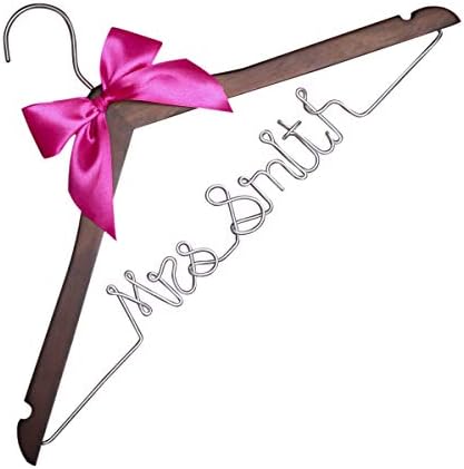 Vintage Custom Date Wood Hanger for Bride and Bridesmaid Wedding Dress Hanger Wood Custom Name Date Wire Hanger