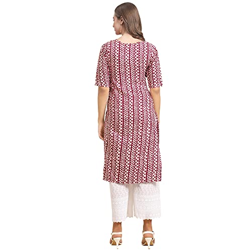 Image of Pinkmint Women's Crepe Digital Print Straight Kurta [Pack of 4]