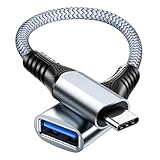 ANDTOBO Adaptateur USB C vers USB 3.0 OTG, USB C Mâle vers USB 3.0 Femelle OTG Câble Thunderbolt3 on The Go pour iPhone 16/15 Pro Max Plus, Samsung Galaxy S23/S22/S21/S20/S23 Ultra, MacBook Pro/Air