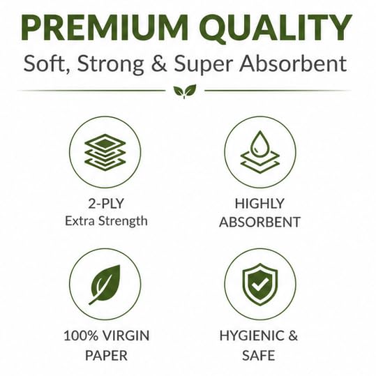 Sterling Elite 2 Ply Soft Tissue Serviettes, Black, Pack of 4, 100% Virgin Plantation Pulp, 27 cm x 30 cm, 45 Pcs 1