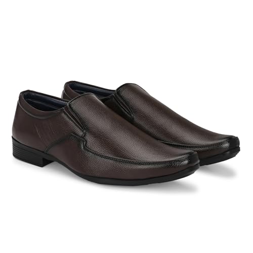 Image of Centrino Slip-On Men's Formal Shoe | Stylish with Soft Cushioned Insole | Sleek Slip-On Design for Formal Look | Durable with Anti-Skid Sole | Ideal for Office Wear (9287)