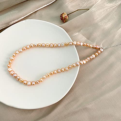 Collier de perles baroques d'eau douce une poésie naturelle en argent pur