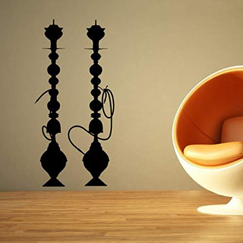 JXCDNB Wasserpfeife Wandaufkleber Shisha Vinyl Aufkleber Arabische Kultur Rauchen Dekor Wanddekor Poster Kunst Shisha…