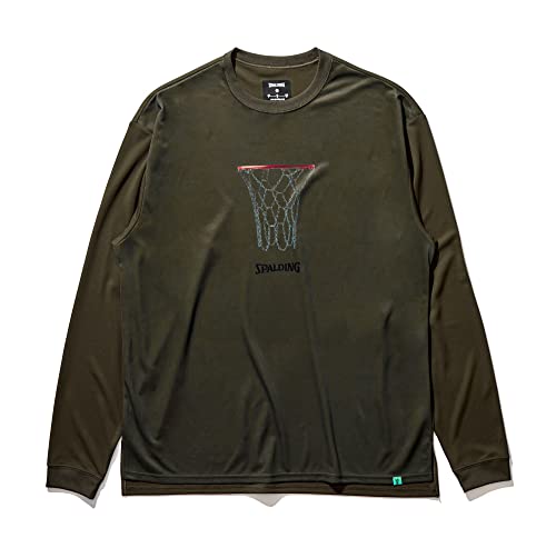 [スポルディング] ロングスリーブ Tシャツ チェーンフープ SMT22138 オリーブカーキ XXL