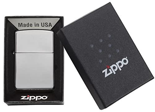 Zippo encendedor cromado acabado pulido miniatura 4