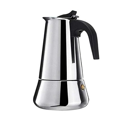 ZHHAOXINPA lätt moka kaffekanna rostfritt stål kaffemaskin moka espresso perkolator spis kaffemaskin kanna 2 kopp/4 kopp/6 kopp/9 kopp för män kvinnor, 2 kopp