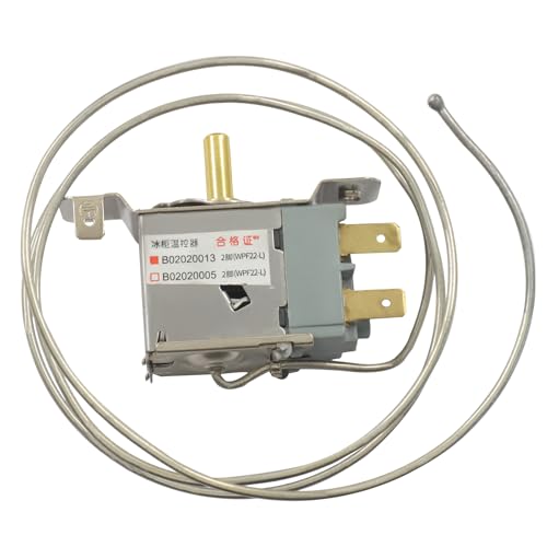 LDEXIN Fridge Thermostat, WPF-22 Universal Freezer Thermostat Replacement with 2 Pin