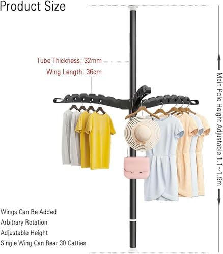 Porte-vêtements du sol au plafond pour optimiser les petits angles du salon - 3