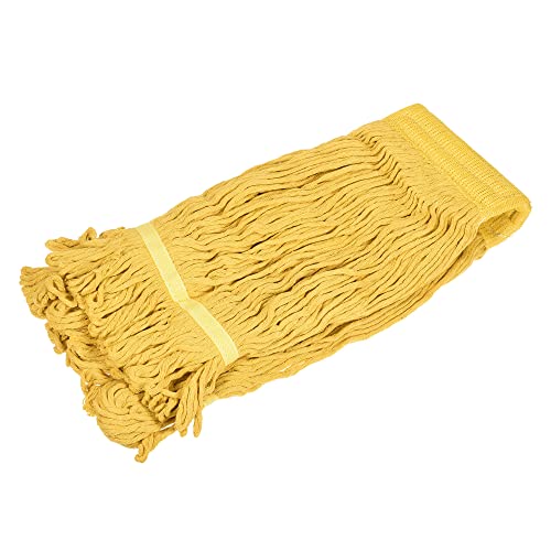 Image of MECCANIXITY Commercial Mop Heads Replacement 40x27cm Cotton Yarn for Wet /Dry Mop Floor Cleaning Pads, Yellow