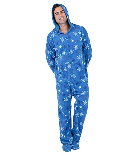 Footed Pajamas - Adult Fleece Hoodie One Pieces | One-Piece Pajama Jumpsuits for Men and Women Pjs | Unisex3