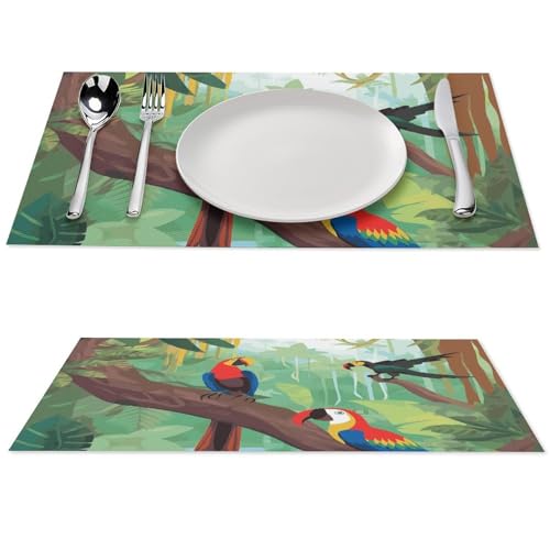 Sets de table en PVC lavables de qualité premium pour table chic | Lot de 4